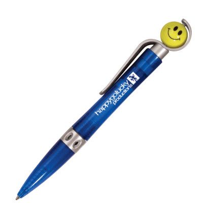 Custom Spinner Pen - Transparent Blue