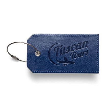 Custom Leeman Venezia Sightseer Luggage Tag - Navy Blue