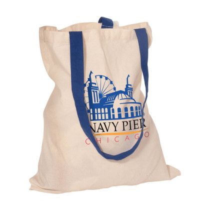 Custom Econo Cotton Tote - Blue Custom Econo Cotton Tote - Blue