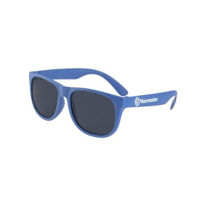 Custom Renewable Wheat Straw Classic Sunglasses - Blue Custom Renewable Wheat Straw Classic Sunglasses - Blue