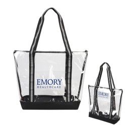 Custom Eco Friendly Clear Tote With Zipper