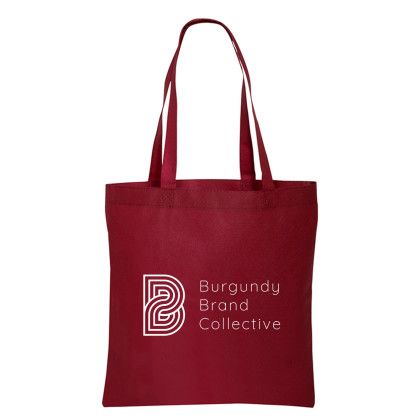 Custom Non Woven Value Tote - Burgundy