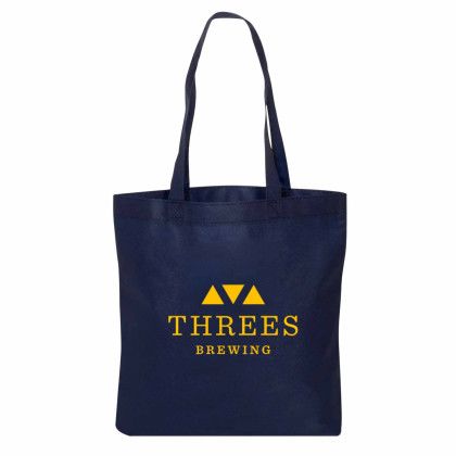 Custom Non Woven Value Tote - Navy Blue