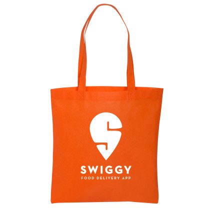 Custom Non Woven Value Tote - Orange