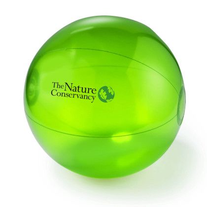 Custom 12" Translucent Beach Ball - Green