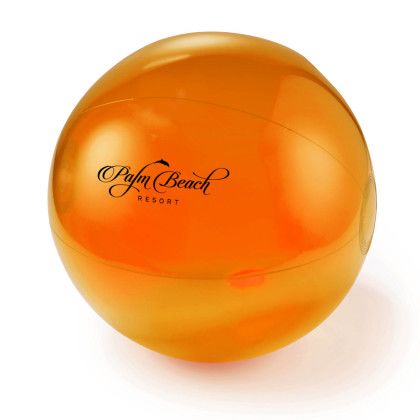 Custom 12" Translucent Beach Ball - Orange