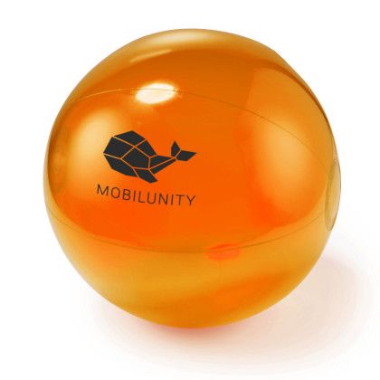 Custom 16" Translucent Beach Ball - Orange