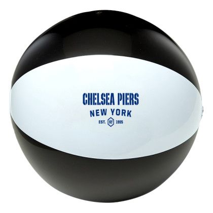 Custom 16" Two-tone Beach Ball - Black with white Custom 16" Two-tone Beach Ball - Black with white