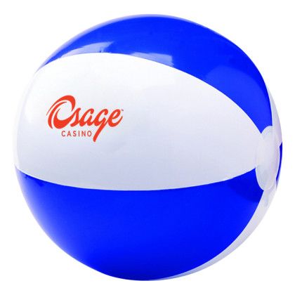 Custom 16" Two-tone Beach Ball - Blue with White