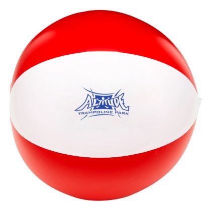 Custom 16" Two-tone Beach Ball - Red with White Custom 16" Two-tone Beach Ball - Red with White