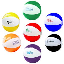 Custom 12" Two-Tone Beach Ball - All Colors