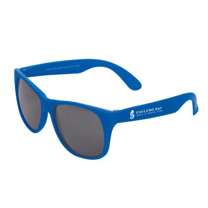 Custom Single Color Matte Sunglasses - Blue