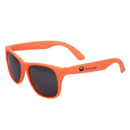 Custom Single Color Matte Sunglasses - Neon Orange