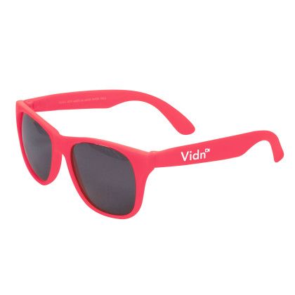 Custom Single Color Matte Sunglasses - Neon Pink