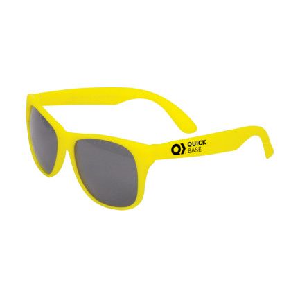 Custom Single Color Matte Sunglasses - Yellow