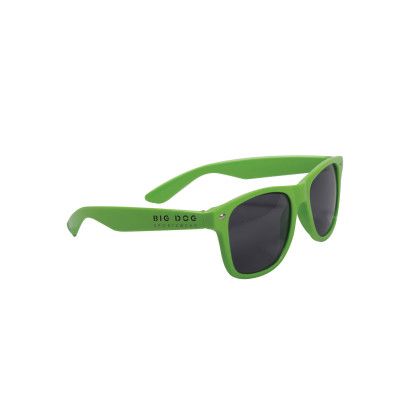 Custom Single Color Gloss Sunglasses - Lime Green