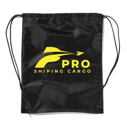 Custom Drawstring Backpack - Black