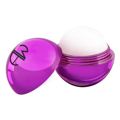 Custom Unique Round Shape With Metallic Finish Lip Balm - Metallic Purple