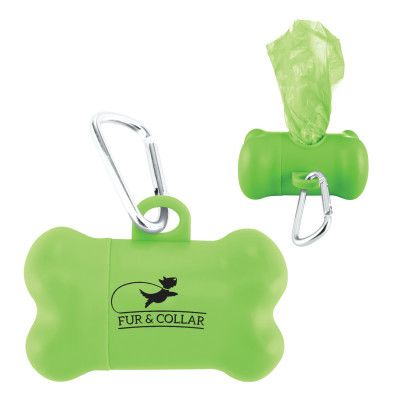 Custom Dog Bone Baggie Dispenser - Green