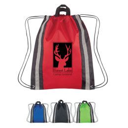 Large Nylon Reflective Sports Pack Promotional Custom Imprinted With Logo