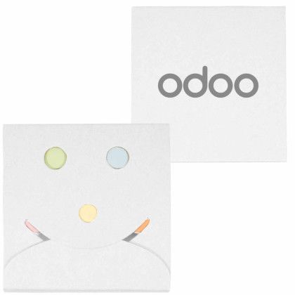 Custom Eco Inspired Smiley Face Sticky Note Pack - White