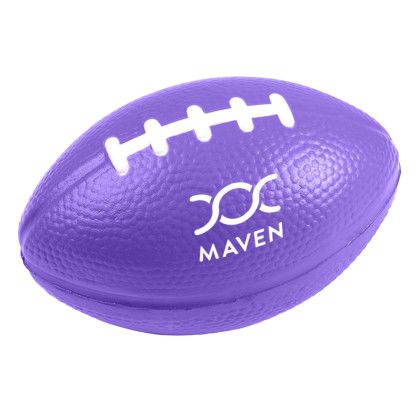 Custom 3" Football Stress Reliever - Purple