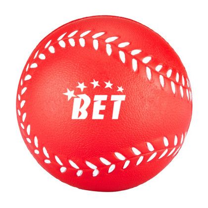 Custom Baseball Stress Reliever - Red with white