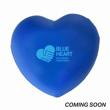 Custom Heart Stress Reliever - Blue