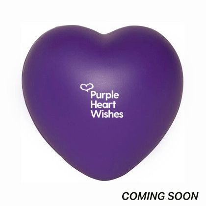 Custom Heart Stress Reliever - Purple