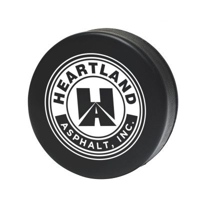 Custom Hockey Puck Stress Reliever - Black