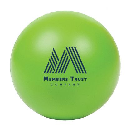 Custom Round Stress Ball - Lime Green