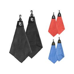 Custom Tri-Fold Waffle Golf Towel with Clip - All Colors