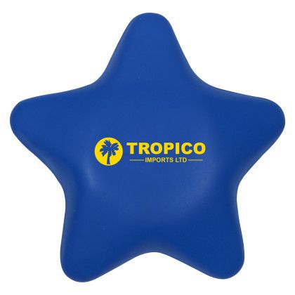 Custom Star Stress Reliever - Blue