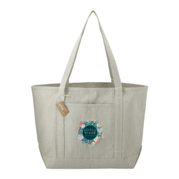 Custom Repose 10oz Recycled Cotton Boat Tote - Gray