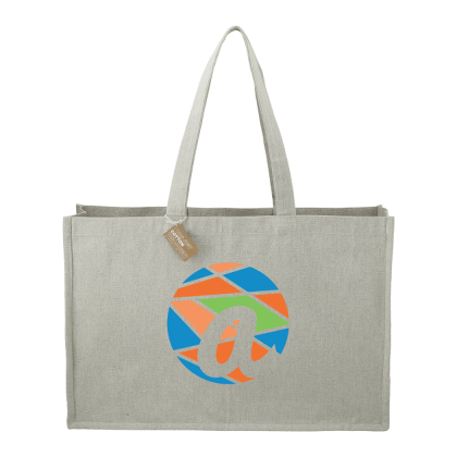 Custom Repose 10 oz Recycled Cotton Shoulder Tote - Gray