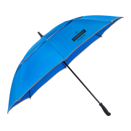 Custom 62" RPET Golf Umbrella W/ Reflective Trim - Royal Blue