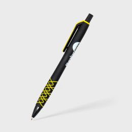 Custom Spiralina Comfort Night Click Pen - Lemon Yellow