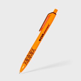 Custom Spiralina Comfort Click Pen - Orange