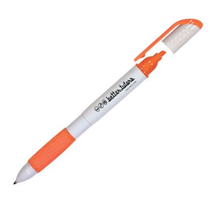 Custom 2 in 1 Pen/Highlighter - Orange