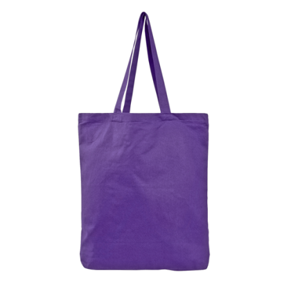 Colored Economical Tote Bag With Gusset- Purple