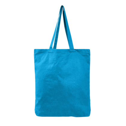 Colored Economical Tote Bag With Gusset- Sapphire