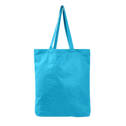 Colored Economical Tote Bag With Gusset- Turquoise