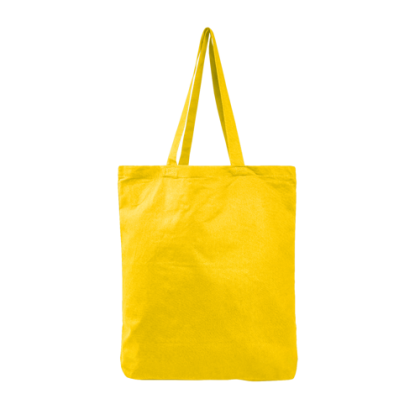 Colored Economical Tote Bag With Gusset- Yellow Colored Economical Tote Bag With Gusset- Yellow