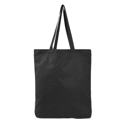 Colored Economical Tote Bag With Gusset- Black