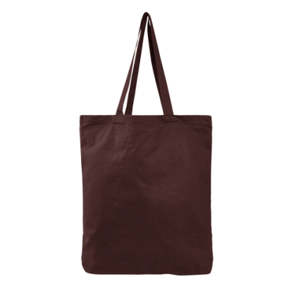 Colored Economical Tote Bag With Gusset- Chocolate brown