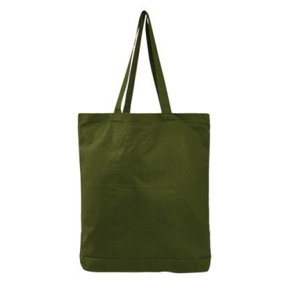 Colored Economical Tote Bag With Gusset- Army Green Colored Economical Tote Bag With Gusset- Army Green