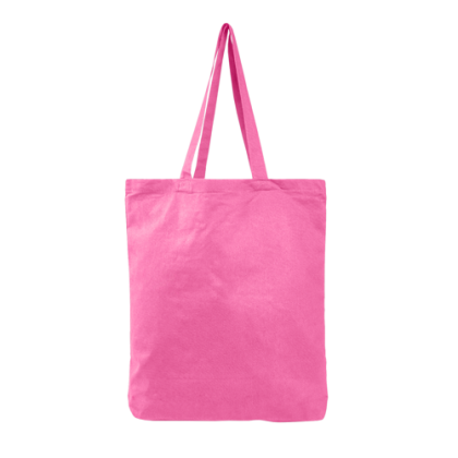 Colored Economical Tote Bag With Gusset- Azalea