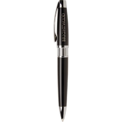 Promotional Metal Pens | Customized Metal Twist Pens | Black Guillox 8 Ballpoint Pen | Best Personalized Guillox Pens