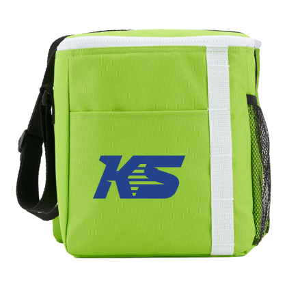 Custom Accent Recycled 12 Can Lunch Cooler - Lime Green