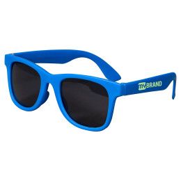 Customized Youth Size Matte Sunglasses - Blue
